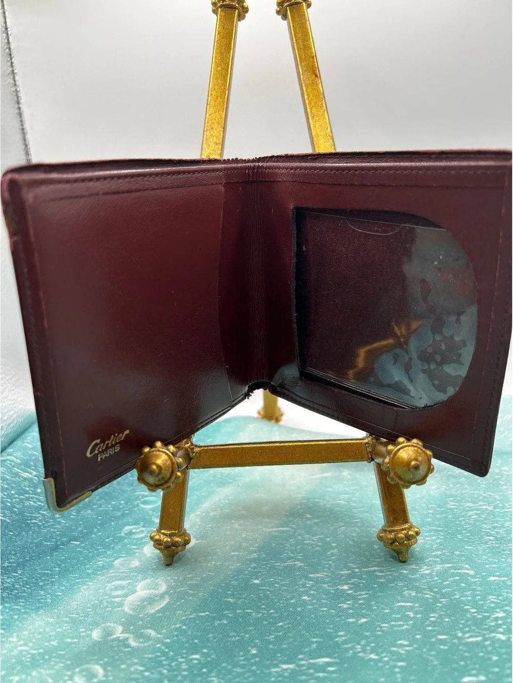 Vintage Must de Cartier Bordeaux Leather Bifold Wallet - Good Condition